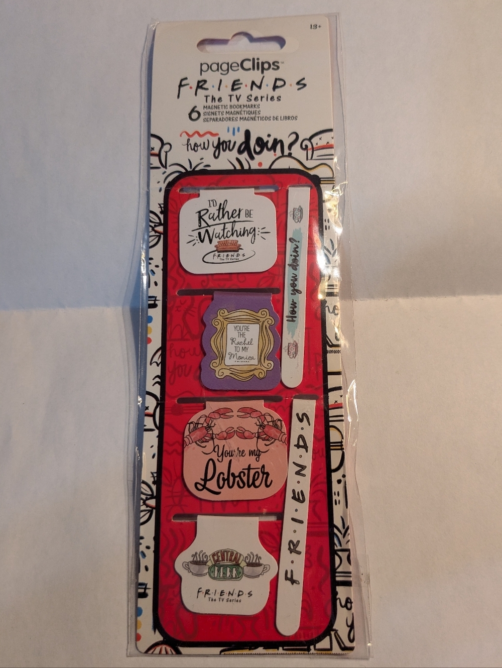 Free With Purchase NWT Friends Magnetic Bookmarks Set Of 6